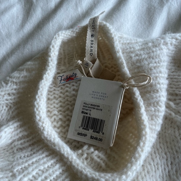 Faherty Cream Textured Sweater - Picture 6 of 8